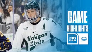 Ohio State at Michigan State  Highlights  Big Ten Hockey  11082024 [upl. by Bremble542]