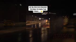 1400 hp nitrous Mustang blew his engine trying to win [upl. by Yelhsa394]