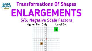 Enlargements amp Negative Scale Factors  Higher GCSE Maths Revision [upl. by Hsara]