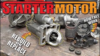 HOW to REBUILD Starter Motors and HOW they Work [upl. by Prowel]