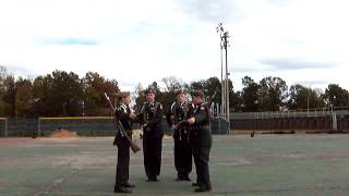 Army JROTC Color Guard Casing the Colors [upl. by Rahs]