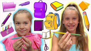 Kupujemo školski pribor u JEDNOJ BOJI  Challenge Back To School [upl. by Ajani802]