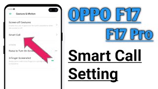 OPPO F17 F17 Pro Smart Call Setting [upl. by Orozco]