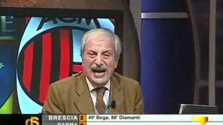 Tiziano Crudeli impazzisce al gol di Ibrahimovic LecceMilan 11 16012011 [upl. by Allie]