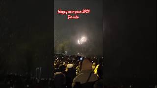 Happy New year 2024 Toronto Fireworks 🎆 snow newyear canadalife shortvideoviralshorts [upl. by Cousins]