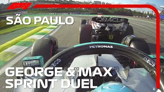 Russell Hunts Down Verstappen  F1 Sprint  2022 Sao Paulo Grand Prix [upl. by Ardnua250]