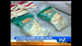 Policía descubre 63 mil dólares falsos camuflados en bolsas artesanales [upl. by Lilybel]