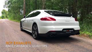 Porsche Panamera Diesel  RCP Exhausts  CatBack Exhaust [upl. by Nemrac389]