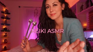 ASMR Relaxing Aura cleanse  Rattle shaker Tunning fork Singing bowl Sage energy healing  REIKI [upl. by Atnahsal844]