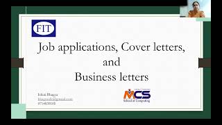 16 2 Job applications cover and business letters [upl. by Aisirtap314]