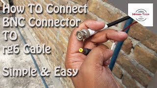 how to connect bnc connector to rg6 cablehow to connect bnc connector to coaxial cableurdu [upl. by Luhar]