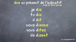 dire au présent de lindicatif  Laconjugaisonfr [upl. by Pierre]