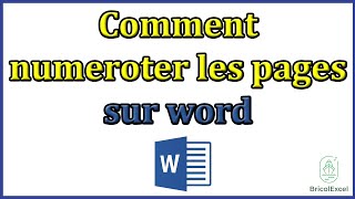 Comment numeroter les pages sur word [upl. by Nerval]