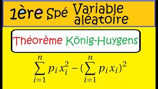 Spé MathsVariable aléatoireLa Variance avec le Théorème de König Huygenssymbole somme [upl. by Reid]