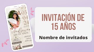 ⭐Invitacion DE 15 AÑOS DIGITAL INTERACTIVA en Canva [upl. by Steinman]