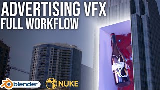 My Complete Advertising VFX Workflow  Blender to Nuke Tutorial [upl. by Devlen719]