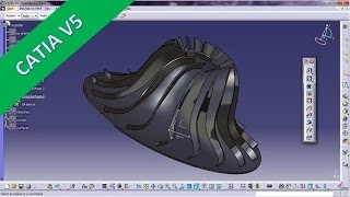 Impeller  Catia v5 GSD Training  Sweep with Laws [upl. by Anile]