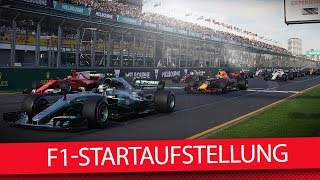 Formel1Regeln  Strafen So wird die Startaufstellung gemacht [upl. by Imerej]