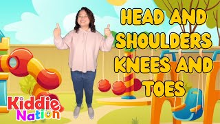 Head and Shoulders Knees and Toes action song with lyrics [upl. by Ahsrav]