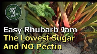 The Easiest RHUBARB Sauce And Jam Very LOW Sugar amp NO Pectin Plus How You Should Pick It Too [upl. by Alexia780]