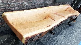 How To DIY Outdoor Bench From Black Cherry Wood [upl. by Weisburgh529]