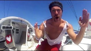 Une séance de sport quotTonicquot avec Tanguy de Lamotte sur Initiatives Coeur  Vendée Globe 2012 [upl. by Yerroc]