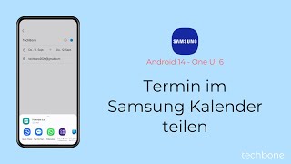 Termin im Samsung Kalender teilen  Samsung Android 14  One UI 6 [upl. by Aniroz]