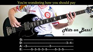 You’re wondering now Andy amp Joey ― Bass cover with tabs and lyrics [upl. by Klecka649]