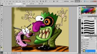 PhotoShop Tutorial How to color scan drawings Part 2 [upl. by Lola]