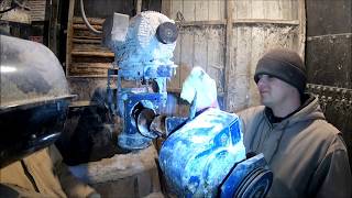 Pulling Grain Auger Out Of HarveStore Silo [upl. by Cardie]