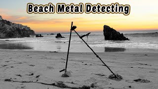 Beach Metal Detecting with the Minelab Equinox 800 Metal Detector [upl. by Hgielyk53]