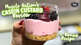 Casein Custard Review  Muscle Nation  Trisha’s Review amp Recipe 2020  MAK Fitness [upl. by Haorbed]