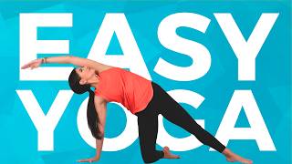 5 minute Easy Yoga Stretch  Free 21 Day Yoga Challenge [upl. by Akemrehs]