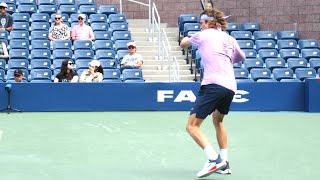 Andrey Rublev Forehand Technique Side View Slow Motion [upl. by Amsa366]