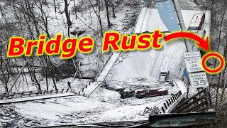 Pittsburgh Bridge Collapse Cause Forbes Ave Bridge Frick Park Rust [upl. by Rabbaj]