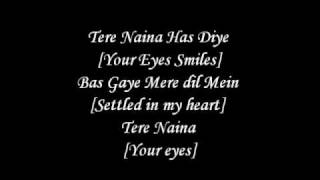 Tere Naina Lyrics With English Translation  Chandni Chowk To China HQ [upl. by Kevon]