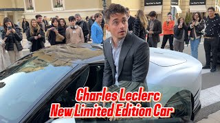 Ferrari Charles Leclerc Receiving His New Ferrari 812 Competizione A In Hotel De Paris Monaco [upl. by Randall]