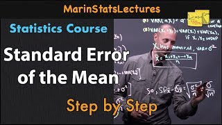 Standard Error of the Mean Concept and Formula  Statistics Tutorial 6  MarinStatsLectures [upl. by Irrehc]