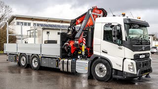 VOLVO FMX 500 6x2 mit FASSI F545 RA 2 27 und FLYJIB L214  LYMA Kran und Fahrzeugbau [upl. by Irrok]