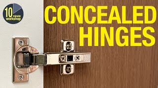 How to fit concealed Eurostyle hinges for overlay amp inset cabinet doors video  348 [upl. by Elleirbag735]