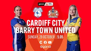 FULL MATCH Cardiff City 61 Barry Town United  Genero Adran Premier [upl. by Eidod]