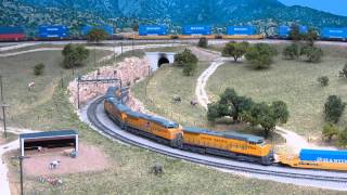 Tehachapi Loop Stack Train in N scale [upl. by Navis]