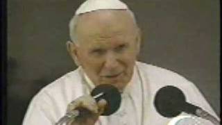 World Youth Day 1995 Part of Pope speech before departure [upl. by Selimah]