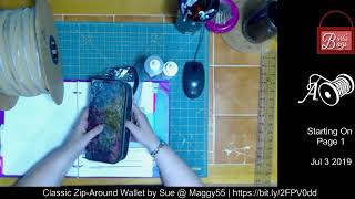 SewAlong Classic Zip Around Wallet Part 1 Cutout Session pattern by Maggy 55 [upl. by Arehsat]