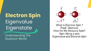 Electron Spin  Eigenvalue and Eigenvector  Eigenvalue in Quantum Mechanics [upl. by Eirojam]