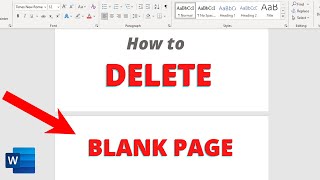 How to DELETE that Unwanted BLANK PAGE at the End of a Word Document 5 ways [upl. by Siram854]