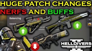 NEW MAJOR PATCH CHANGES NERFS AND BIG BUFFS IN HELLDIVERS 2 [upl. by Scevo678]