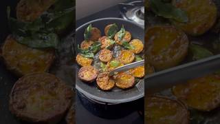 Brinjal Fry Recipe 🍱😋 trendingonshorts youtubeshorts [upl. by Bocoj]