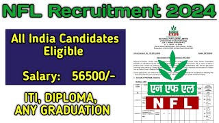 NFL RECRUITMENT 2024  NFL NEW VACANCY 2024  NFL ONLINE FORM APPLY  NFL ITI DIPLOMA VACANCY [upl. by Yuji]