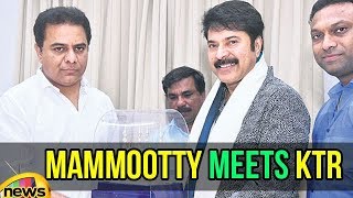 Mammootty meets KTR  Mommootty at CM Camp Office  Startups Entrepreneur Awards  Mango News [upl. by Kristine]